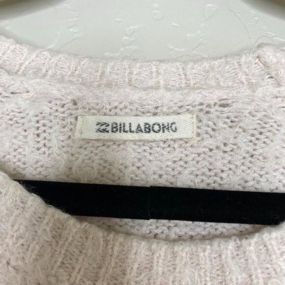 Billabong Light Pink Eyelash Crop Sweater Medium - Picture 3 of 6